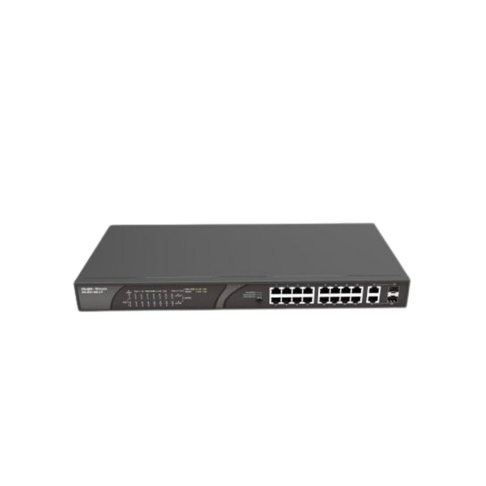 RG-ES118S-LP 16-port 10/100Mbps, 2 GE , 120 W Desktop Unmanaged Switch