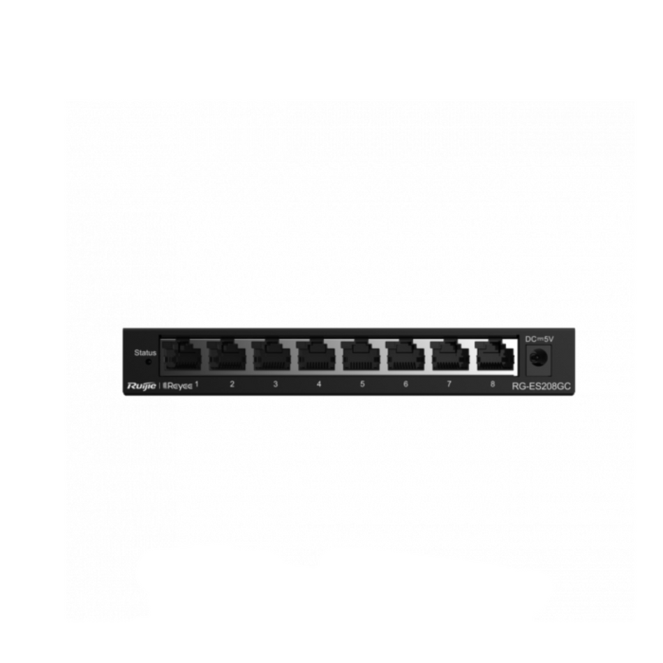 RG-ES208GC 8 Port Gigabit RJ45 Ports,Smart Cloud Managed Non-PoE Switch