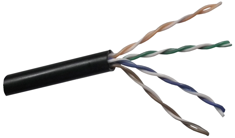 305M Black CAT6/PE Duct Grade UTP cable (CAT6/PE)