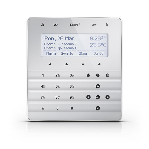 SATEL INT-KSG-SSW Touch Sensitive Keypad for Integra (Silver)
