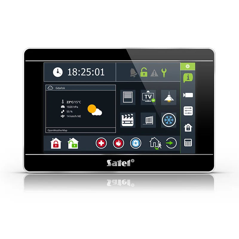 SATEL INT-TSI-BSB 7" Touchscreen Keypad (Black)