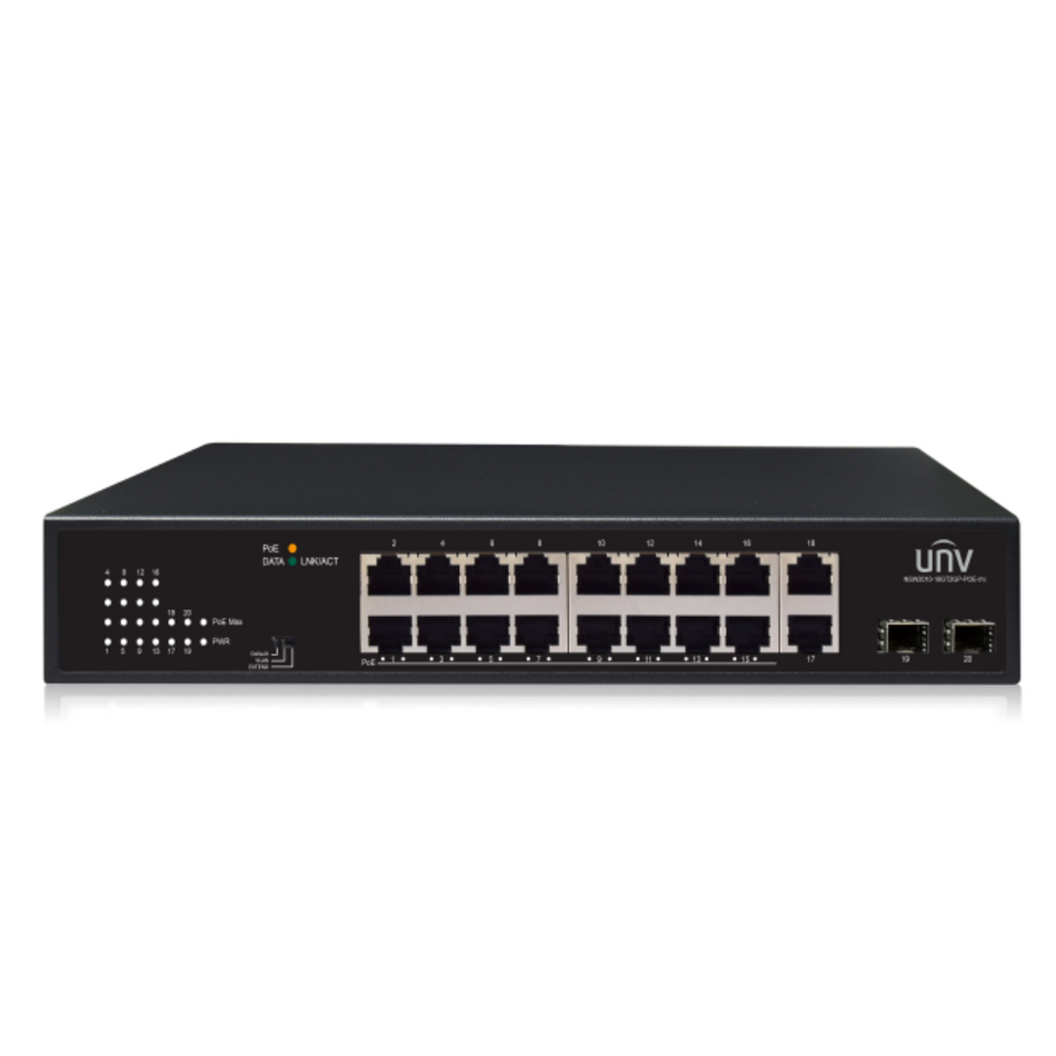 GIGABIT UNIVIEW POE ETHERNET SWITCH (16 PORTS, 2 UPLINKS)