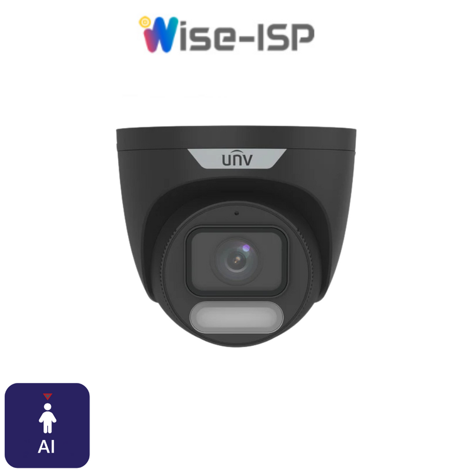 Uniview Owlview 4MP 2.8mm AI Turret Camera Black