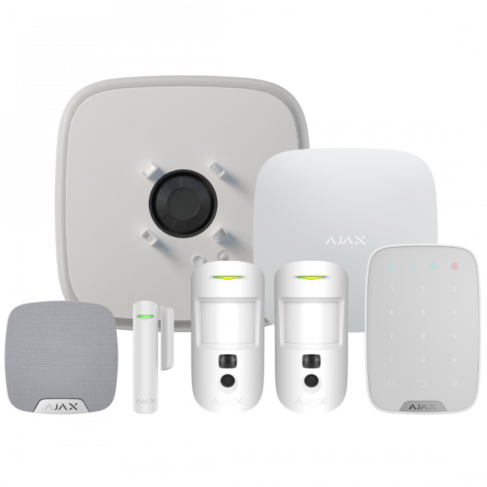 Ajax DoubleDeck Hub2 Wireless Camera Starter Kit 3 - White (AJA-23341)