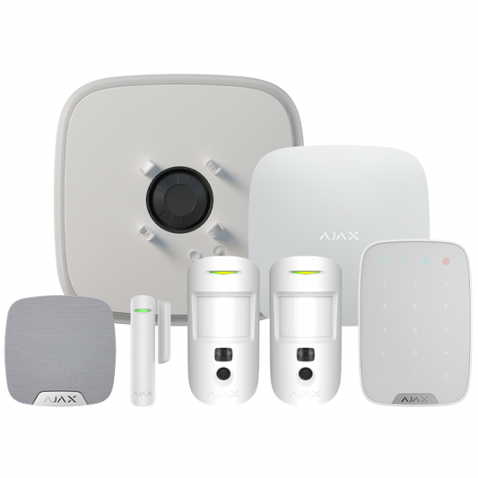 Ajax DoubleDeck Hub2 Wireless Camera Starter Kit 3 - White (AJA-23341)